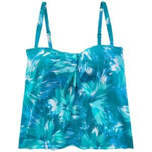 Coco Contours Womens  Clarity Tankini, Green